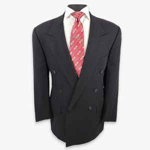 Corneliani Vintage Peak Lapel Double Breasted Blazer
